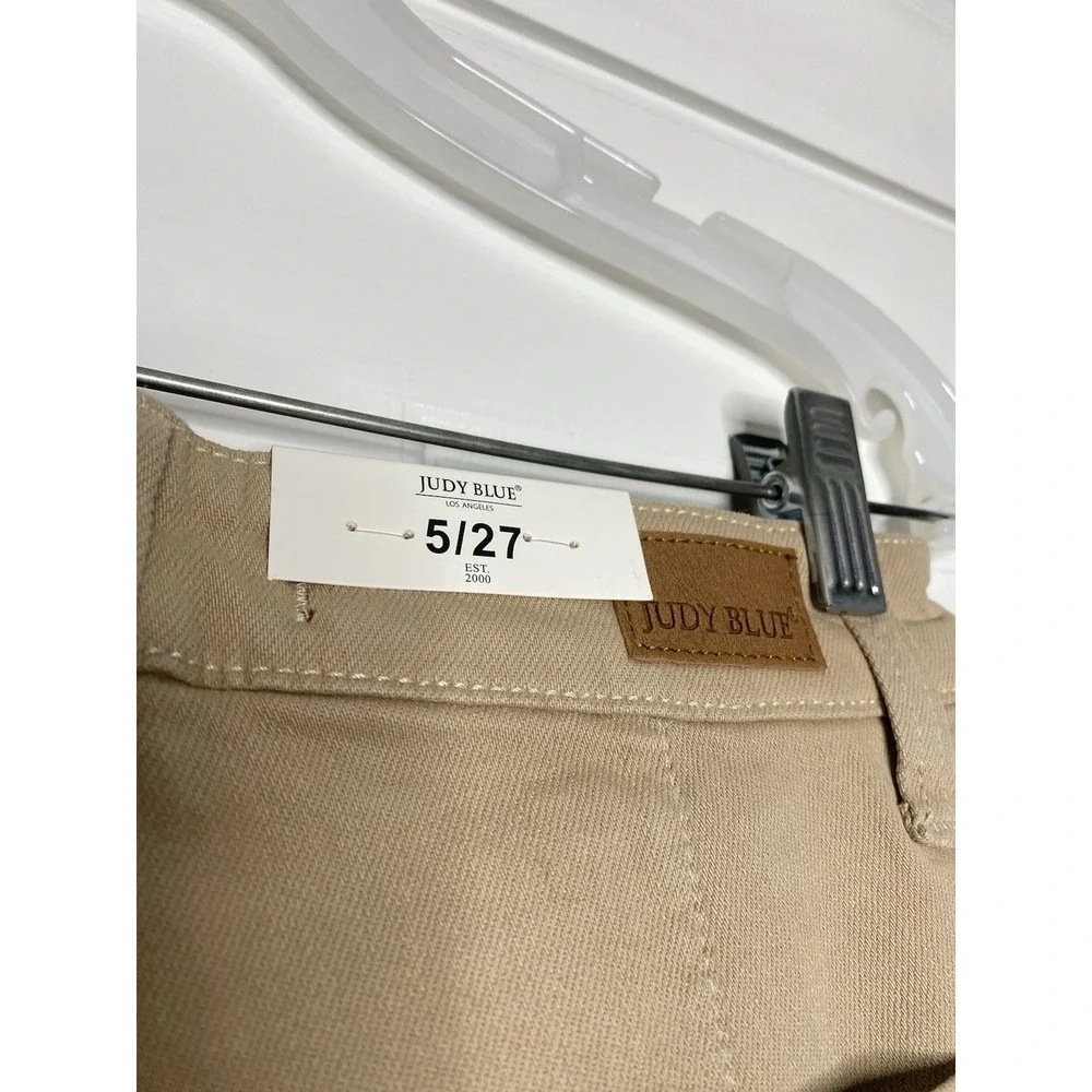 Judy Blue Women's Wide Leg High Waist Crop Jeans Khaki Garmet‎ Dyed 5/27 New - Picture 7 of 8